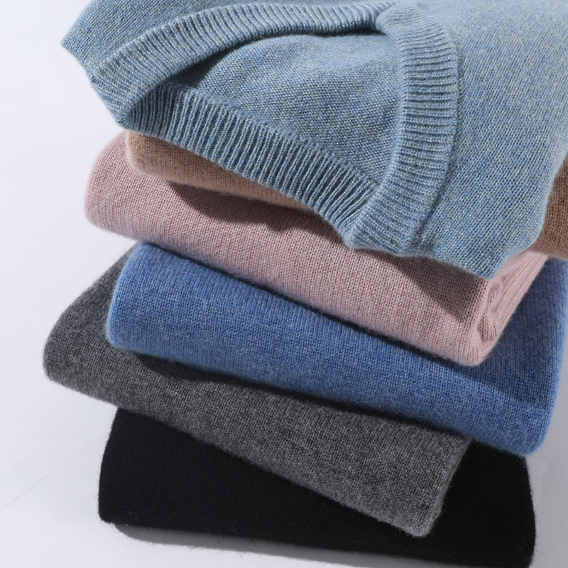 "Eleganter Herren-Kaschmirpullover, weiches Material, stilvolles Design, in verschiedenen Farben, zeitlos und luxuriös."