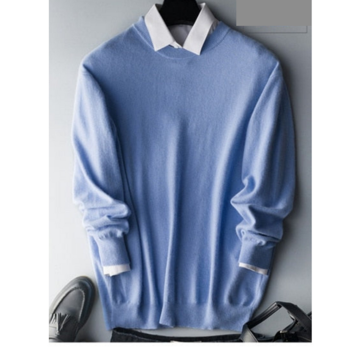 "Eleganter Herren-Kaschmirpullover, weiches Material, stilvolles Design, in verschiedenen Farben, zeitlos und luxuriös."