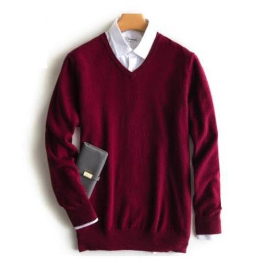 "Eleganter Herren-Kaschmirpullover, weiches Material, stilvolles Design, in verschiedenen Farben, zeitlos und luxuriös."