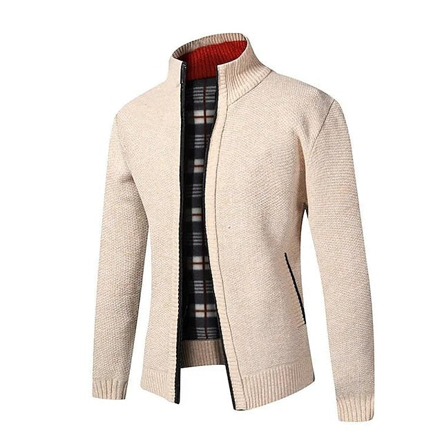 "Eleganter Herren Strickpullover mit modernem Reißverschluss-Detail, luxuriöses Design, weiches Material, vielseitig kombinie
