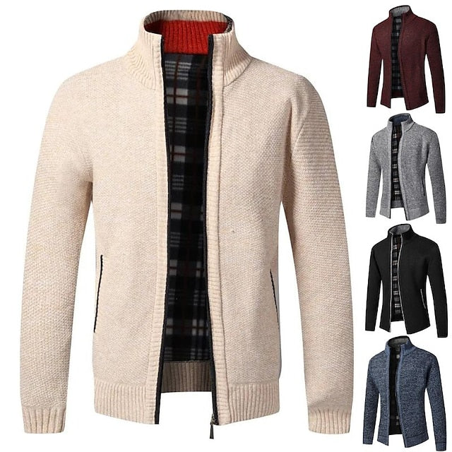 "Eleganter Herren Strickpullover mit modernem Reißverschluss-Detail, luxuriöses Design, weiches Material, vielseitig kombinie