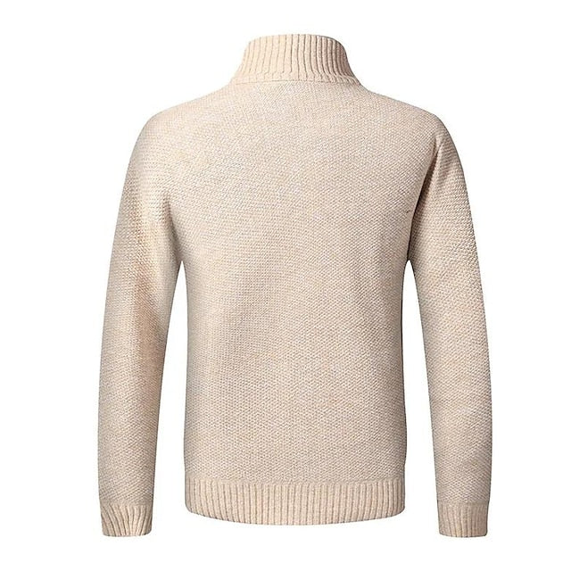 "Eleganter Herren Strickpullover mit modernem Reißverschluss-Detail, luxuriöses Design, weiches Material, vielseitig kombinie