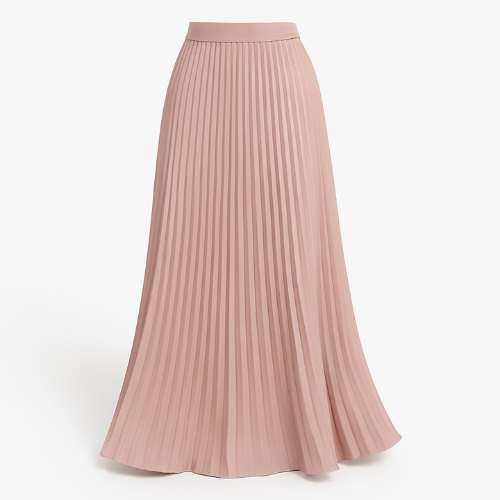 "Eleganter, luftiger Plisseerock in Maxilänge mit klassischen Falten für zeitlose Eleganz, ideal für jeden Anlass."