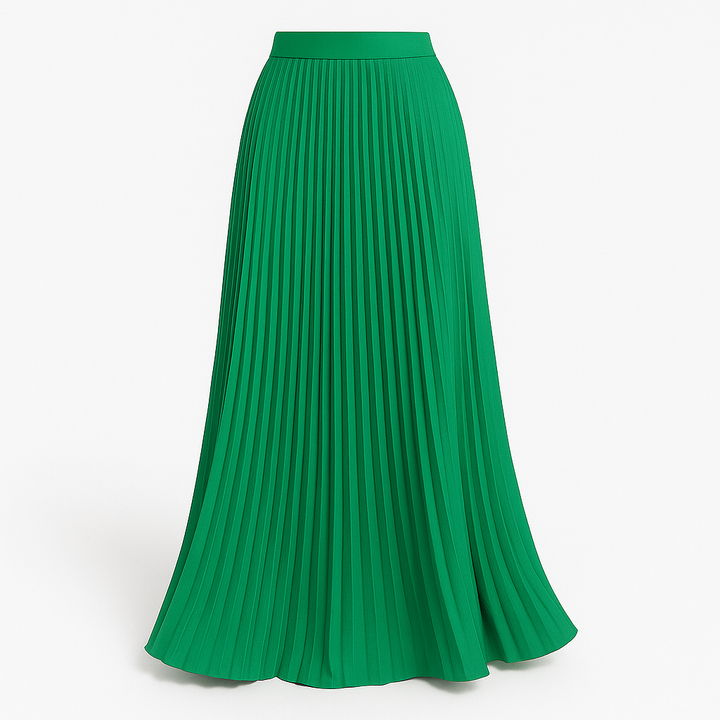 "Eleganter, luftiger Plisseerock in Maxilänge mit klassischen Falten für zeitlose Eleganz, ideal für jeden Anlass."