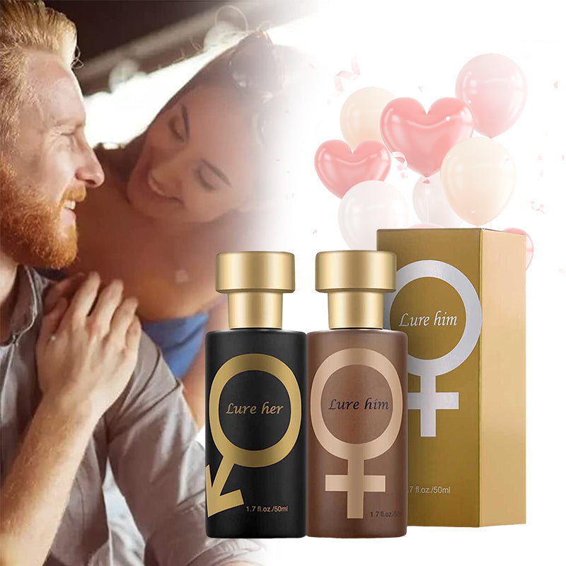 "Elegantes Unisex Parfüm in stilvollem Flakon, gold für Sie und schwarz für Ihn, warm-florale Duftnoten, 50ml."