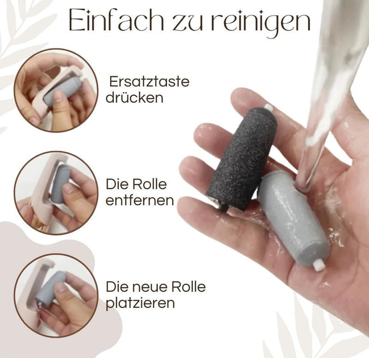 "Elektrischer Hornhautentferner mit ergonomischem Design und LED-Licht, ideal für Pediküre zu Hause, Beauty & Wellness"