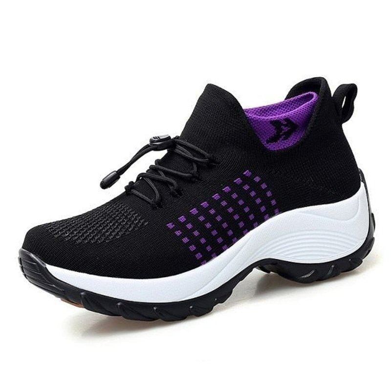 "Ergonomische Damen-Sneaker, atmungsaktiv, stilvoll, in Himmelblau; ideal für ganztägigen Komfort und Schmerzlinderung."