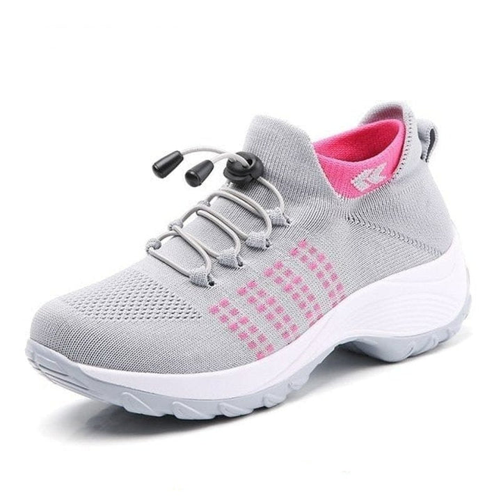 "Ergonomische Damen-Sneaker, atmungsaktiv, stilvoll, in Himmelblau; ideal für ganztägigen Komfort und Schmerzlinderung."