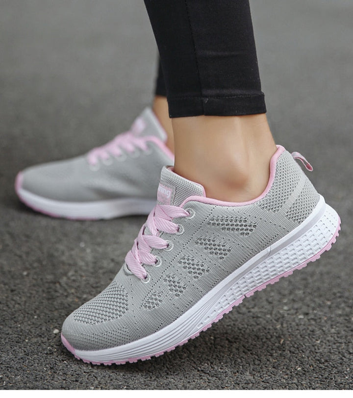 "Ergonomische Damen Sneaker, leicht, atmungsaktiv, mit extra großer Sohle, ideal für Komfort und stilvolle Freizeitlooks."