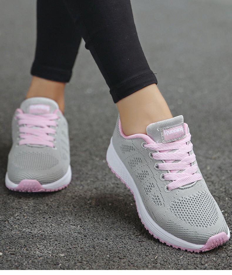 "Ergonomische Damen Sneaker, leicht, atmungsaktiv, mit extra großer Sohle, ideal für Komfort und stilvolle Freizeitlooks."
