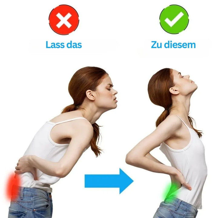 Ergonomischer Stützgürtel, schwarz-grau, für Rücken- und Beckenunterstützung, mit verstellbarer Passform und atmungsaktivem M