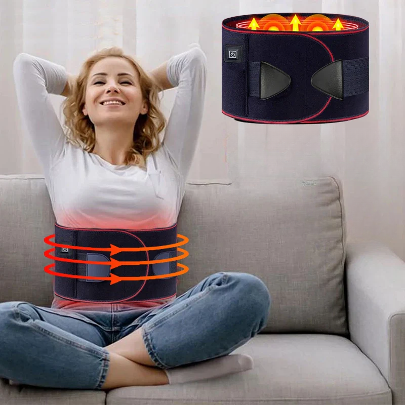 Ergonomischer Wärmegürtel mit USB-Anschluss, verstellbare Passform, weiches Material, zur Schmerzlinderung und Entspannung.