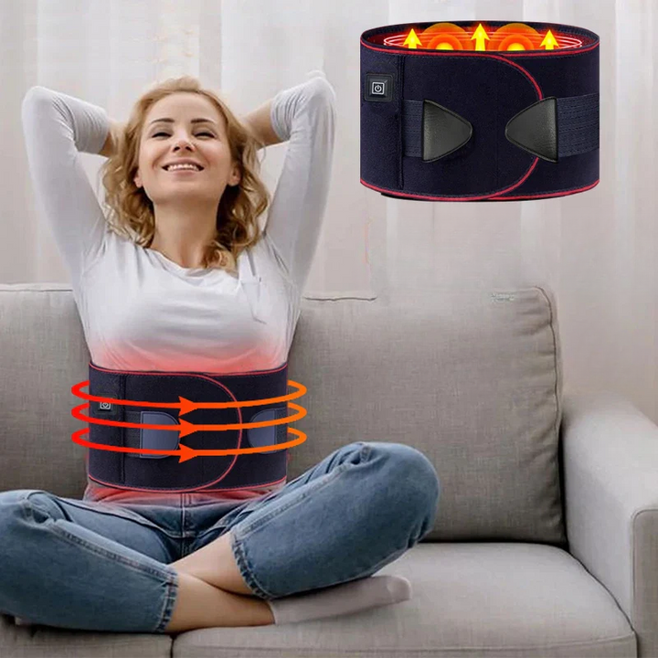 Ergonomischer Wärmegürtel mit USB-Anschluss, verstellbare Passform, weiches Material, zur Schmerzlinderung und Entspannung.
