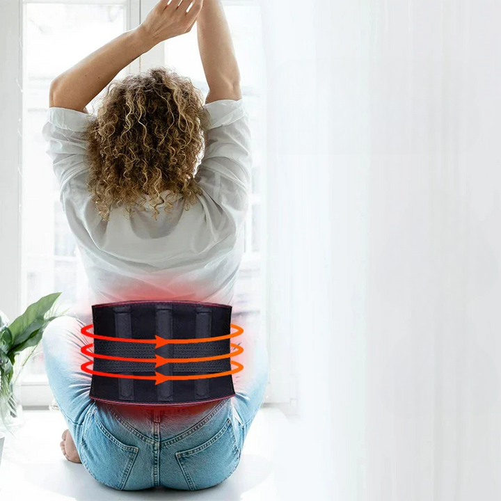 Ergonomischer Wärmegürtel mit USB-Anschluss, verstellbare Passform, weiches Material, zur Schmerzlinderung und Entspannung.