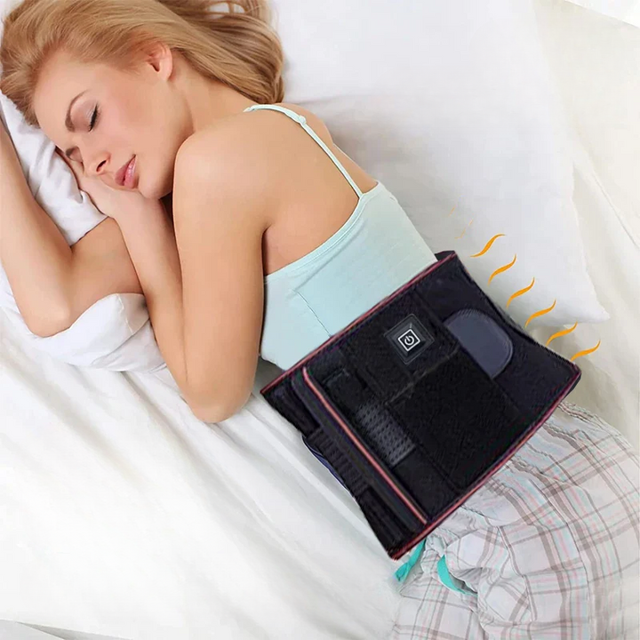 Ergonomischer Wärmegürtel mit USB-Anschluss, verstellbare Passform, weiches Material, zur Schmerzlinderung und Entspannung.