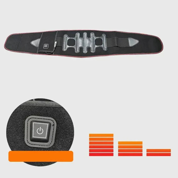 Ergonomischer Wärmegürtel mit USB-Anschluss, verstellbare Passform, weiches Material, zur Schmerzlinderung und Entspannung.