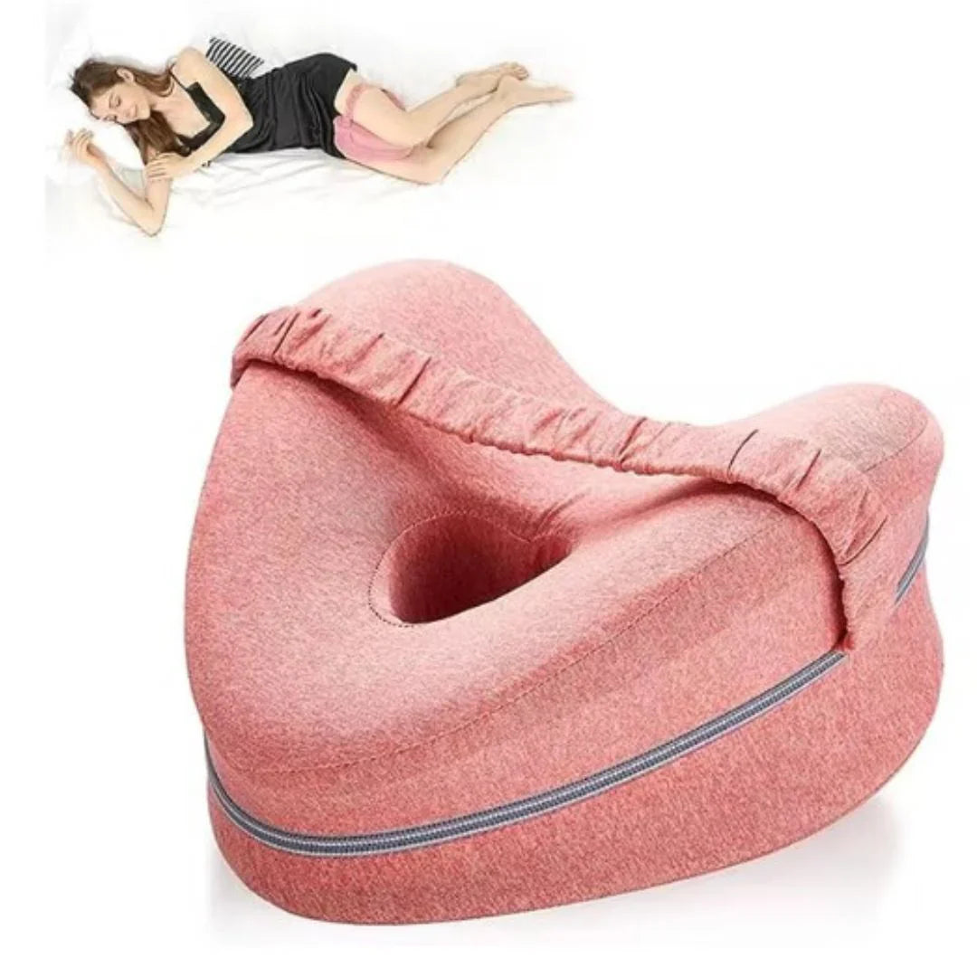 Ergonomisches Kniekissen aus Memory-Schaum für Seitenschläfer, sorgt für optimale Unterstützung von Hüfte und Wirbelsäule.