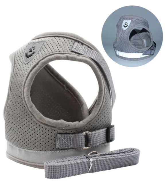 Ergonomisches, verstellbares Katzengeschirr mit Leine, sicher und bequem, ideal für alle Größen, leicht und atmungsaktiv.