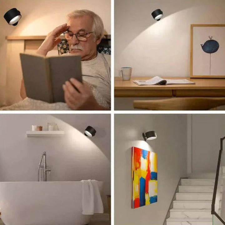 Kabellose 360° Wandleuchte mit Smart-Touch und LED