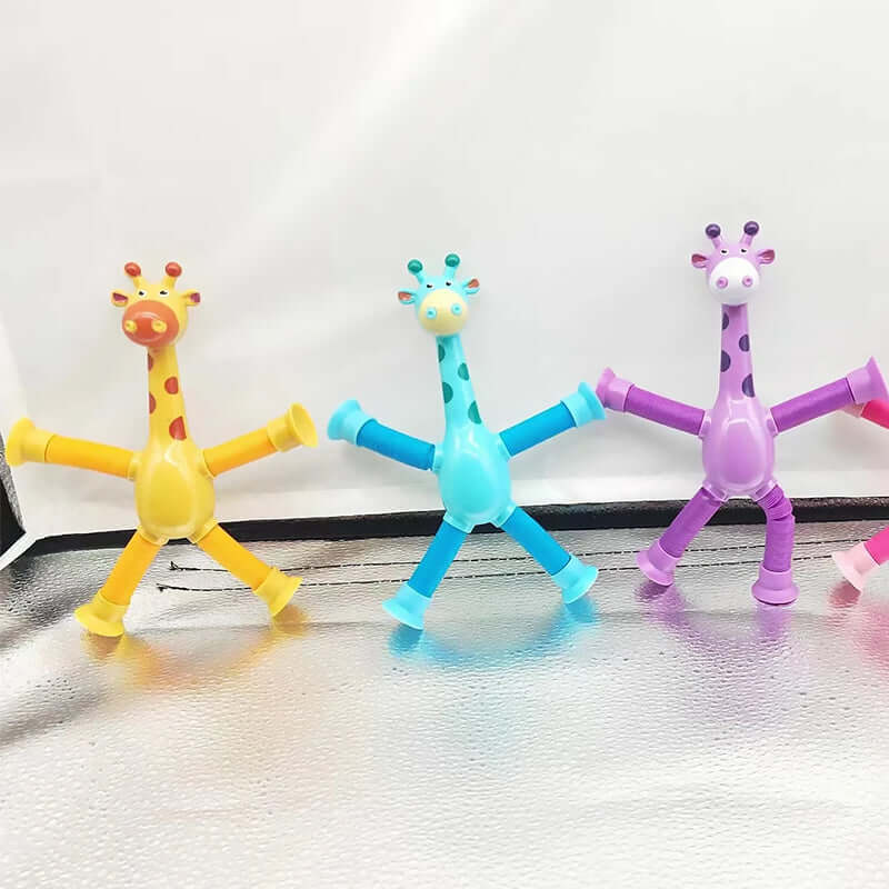 Flexibles Giraffenspielzeug mit Saugnapf für Kinder