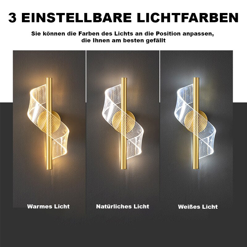Luxuriöse Wandleuchte aus Glas mit LED-Technologie