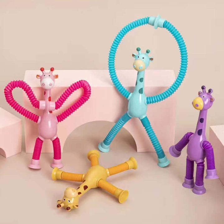 Flexibles Giraffenspielzeug mit Saugnapf für Kinder