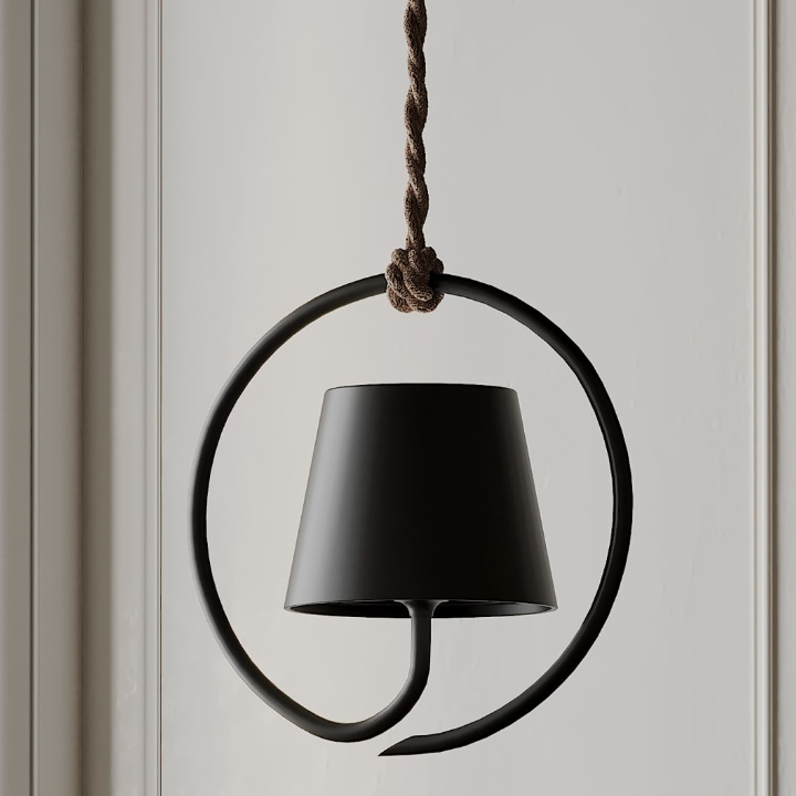 Moderne wiederaufladbare Pendelleuchte LED Schwarz/Weiß