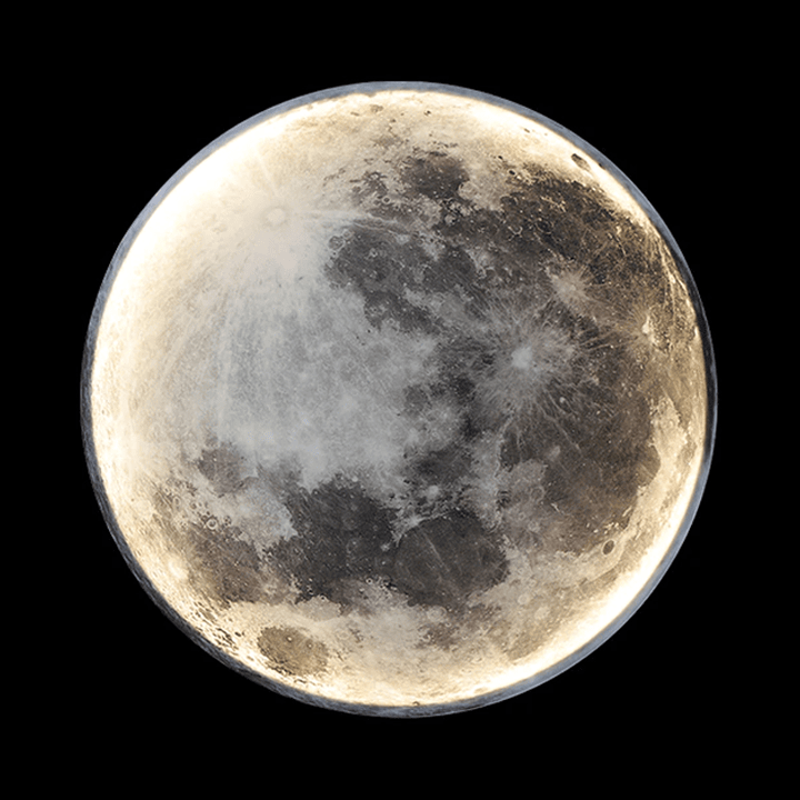 Vollmond am Nachthimmel, detaillierte Mondoberfläche, Astronomie, schwarz-weiße Fotografie.