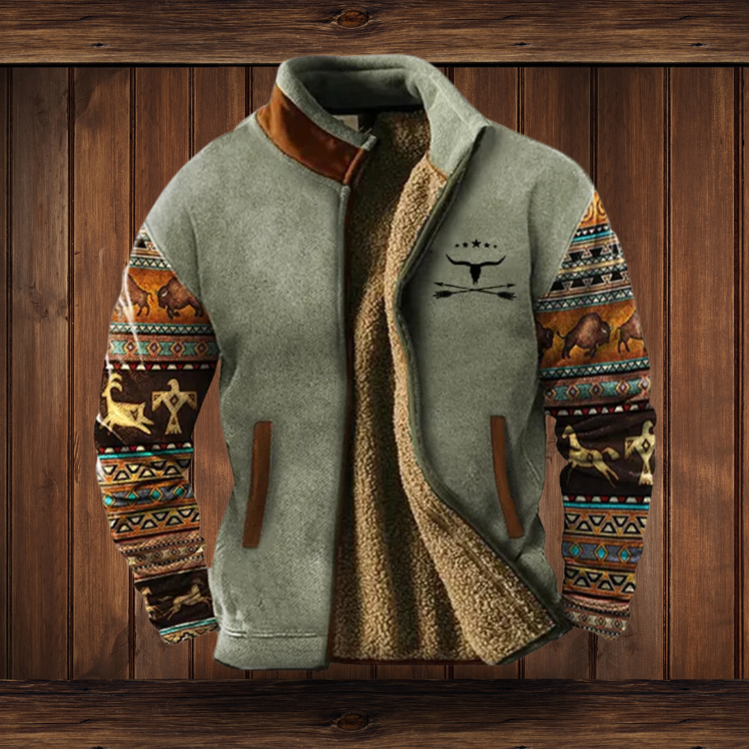 Fleece-Weste für Herren in modernem Colorblock-Look mit Viertel-Reißverschluss und praktischen Taschen, ideal für Outdoor.