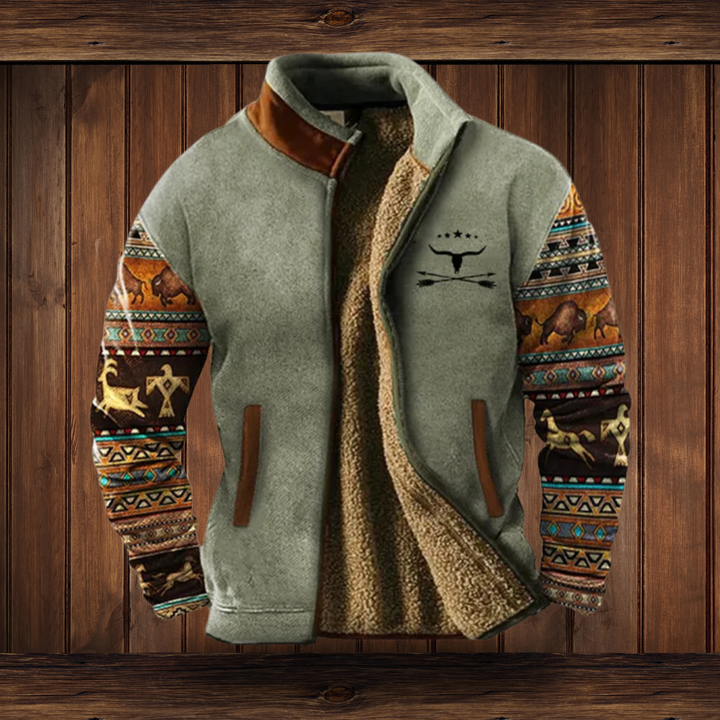 Fleece-Weste für Herren in modernem Colorblock-Look mit Viertel-Reißverschluss und praktischen Taschen, ideal für Outdoor.