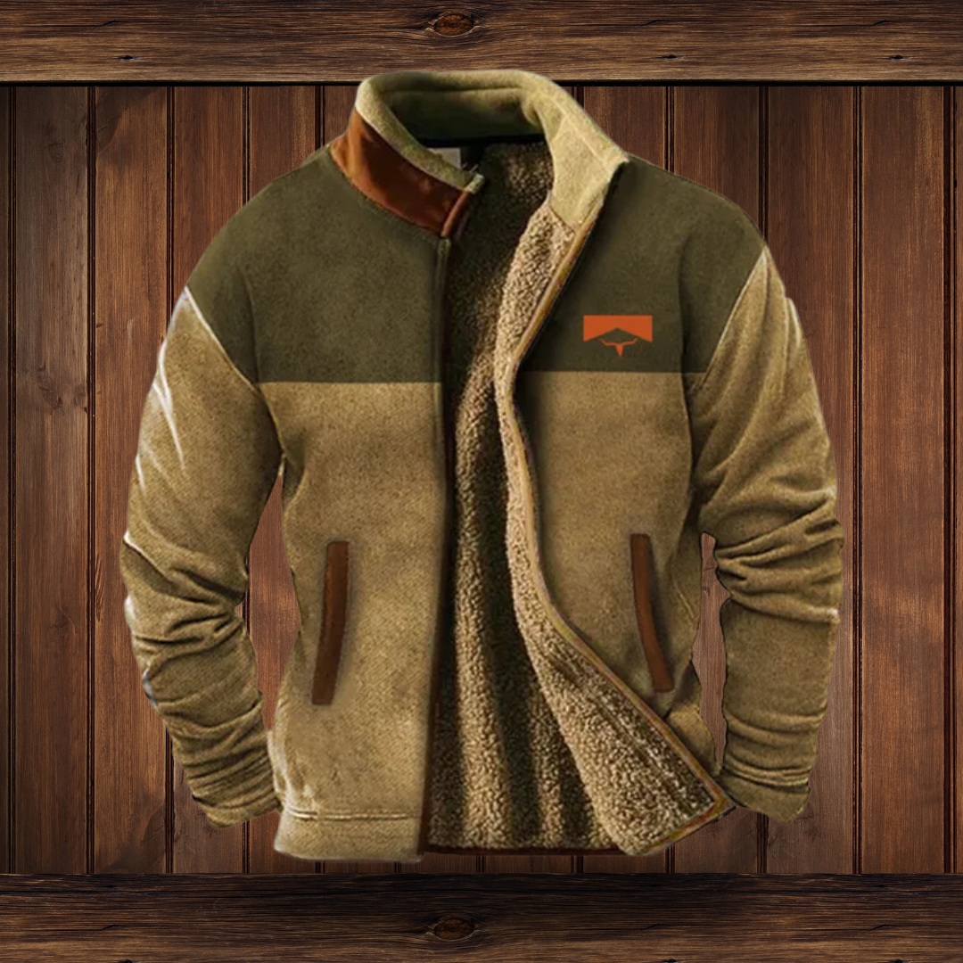 Fleece-Weste für Herren in modernem Colorblock-Look mit Viertel-Reißverschluss und praktischen Taschen, ideal für Outdoor.