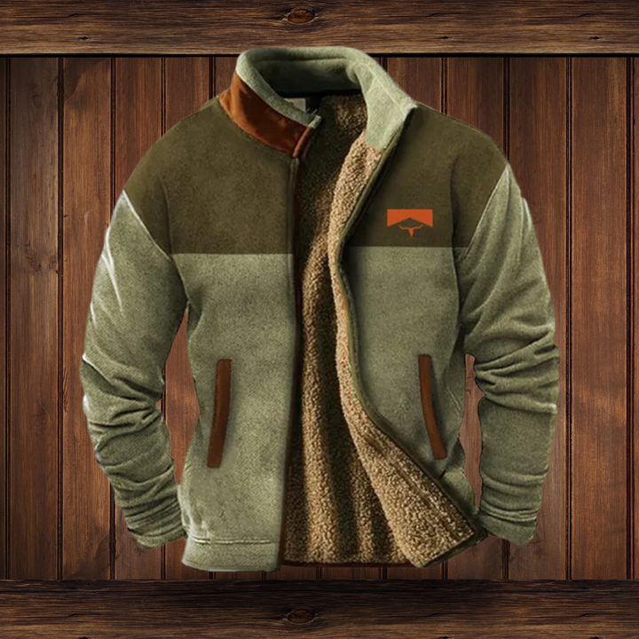 Fleece-Weste für Herren in modernem Colorblock-Look mit Viertel-Reißverschluss und praktischen Taschen, ideal für Outdoor.