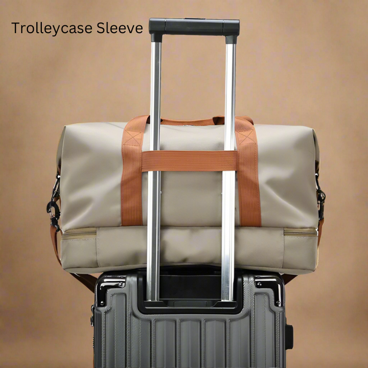 "FlexFit Pro Duffel: Vielseitige, robuste Tasche aus Nylon mit speziellem Schuhfach und abnehmbarem Schultergurt."