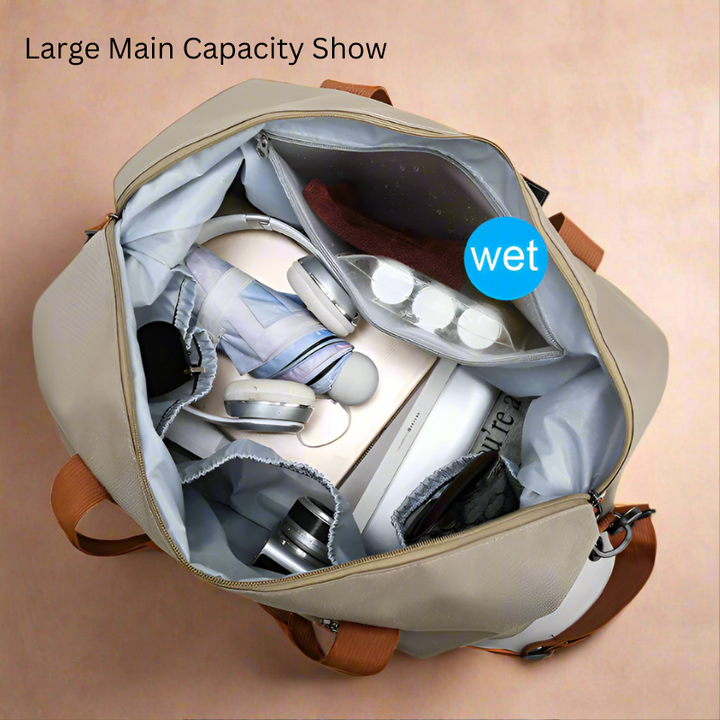 "FlexFit Pro Duffel: Vielseitige, robuste Tasche aus Nylon mit speziellem Schuhfach und abnehmbarem Schultergurt."