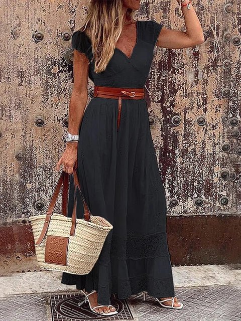 Fließendes Maxikleid für Damen, elegant und komfortabel, ideal für Alltag und Events, weicher Stoff, schmeichelhafte Silhouet