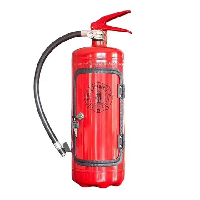 Getränkezubehör im Feuerlöscher-Design, ideal für Flaschenaufbewahrung, rot und kreativ - perfekter Hingucker für die Bar.