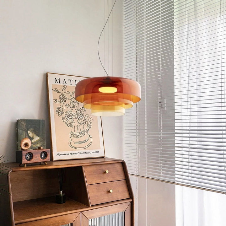 Nordische Glas-Pendelleuchte für Wohnzimmer