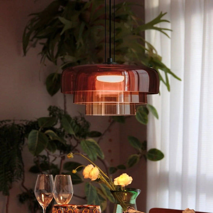 Nordische Glas-Pendelleuchte für Wohnzimmer