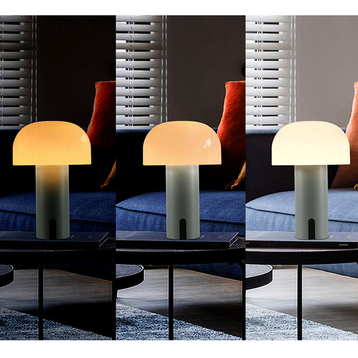Elegante kabellose Pilz-Tischlampe mit Dimmfunktion