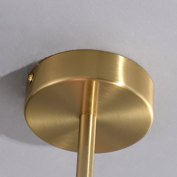 Goldene Deckenhalterung aus Metall für Kronleuchter, modernes Design, luxuriöse Beleuchtung.