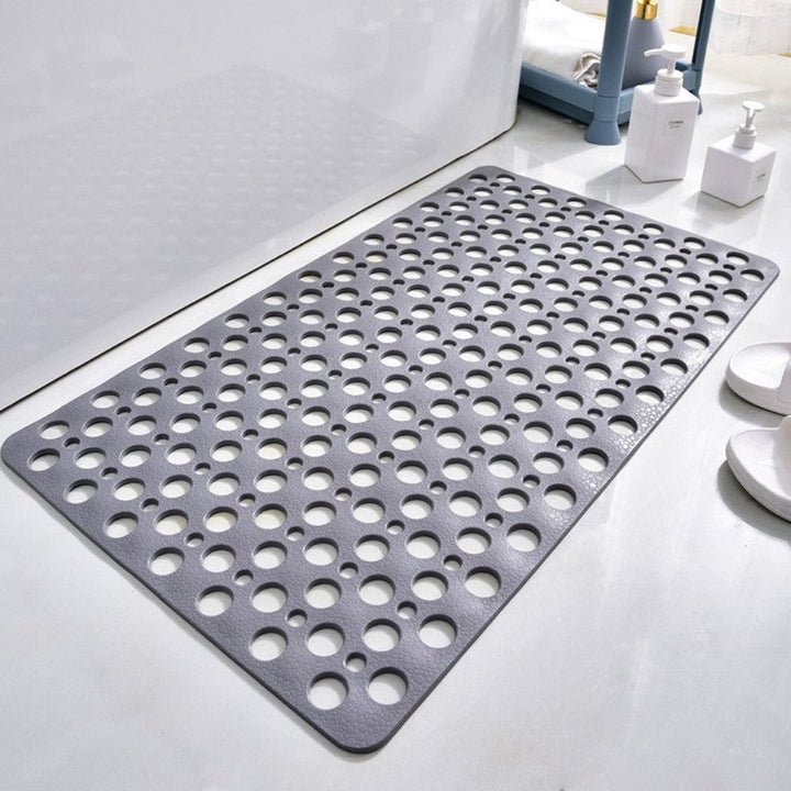 Graue Luxus Anti-Rutsch Duschmatte mit Saugnäpfen, rutschfest, hygienisch, wasserabweisend in modernem Design.