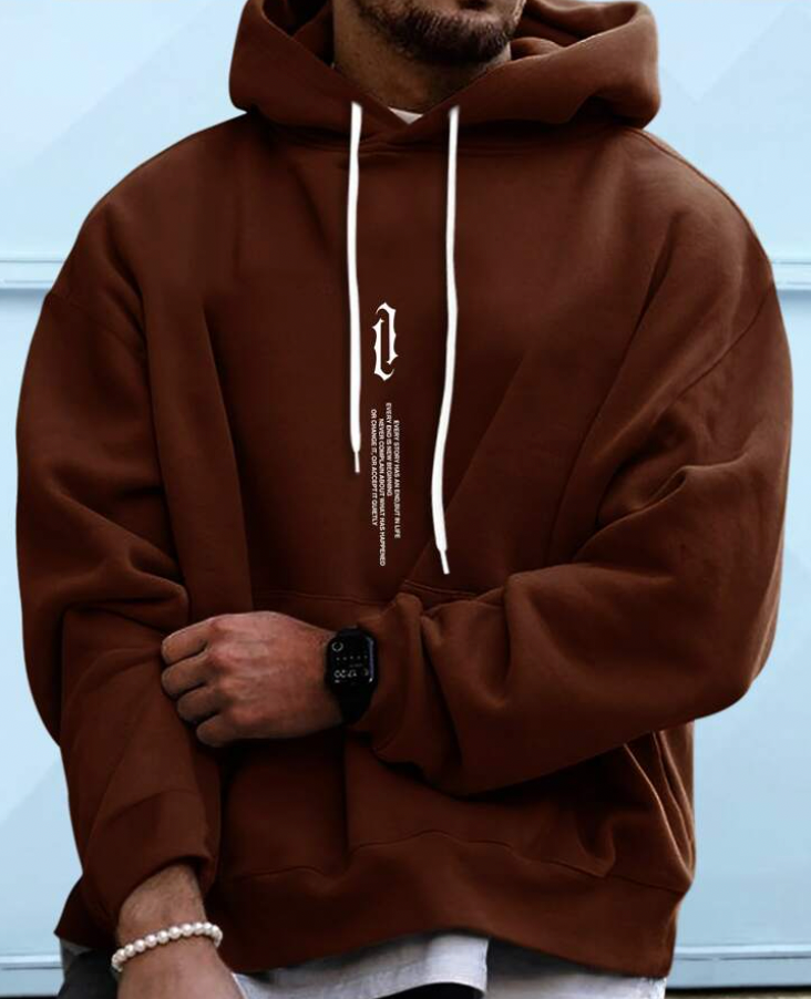 "Grauer Herrenpullover mit Kapuze, weiches Material, perfekter Sitz, vielseitig, zeitloser Stil für modebewusste Männer"