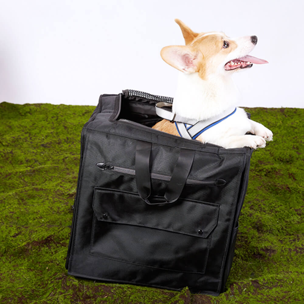 "Großer, wasserdichter Haustier-Rucksack mit atmungsaktivem Mesh, ideal für unterwegs, geräumig und stilvoll."