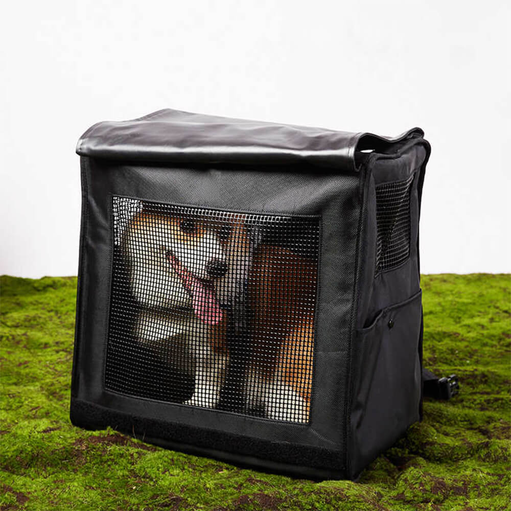 "Großer, wasserdichter Haustier-Rucksack mit atmungsaktivem Mesh, ideal für unterwegs, geräumig und stilvoll."