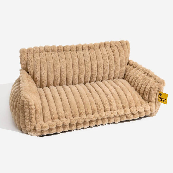 "Großes orthopädisches Hundekissen, flauschig, waschbar, mit weichem Lammfellimitat und ergonomischem Design für Komfort."