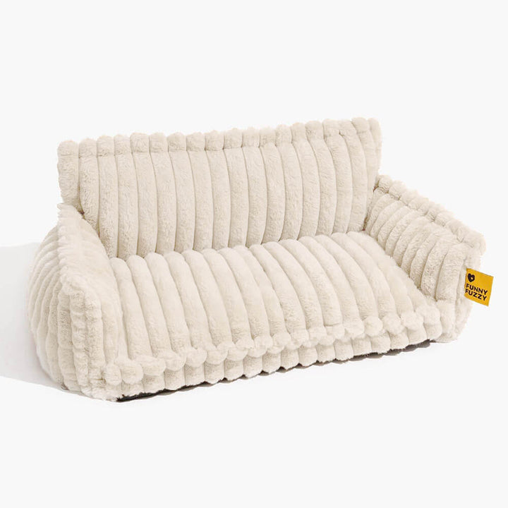 "Großes orthopädisches Hundekissen, flauschig, waschbar, mit weichem Lammfellimitat und ergonomischem Design für Komfort."
