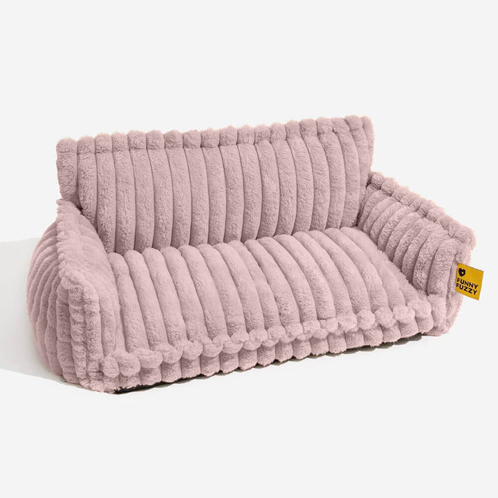"Großes orthopädisches Hundekissen, flauschig, waschbar, mit weichem Lammfellimitat und ergonomischem Design für Komfort."