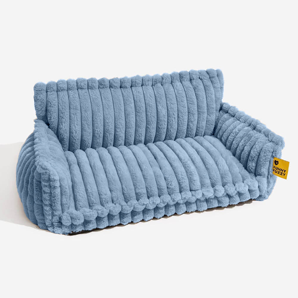 "Großes orthopädisches Hundekissen, flauschig, waschbar, mit weichem Lammfellimitat und ergonomischem Design für Komfort."
