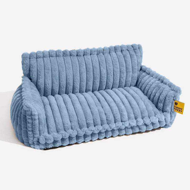 "Großes orthopädisches Hundekissen, flauschig, waschbar, mit weichem Lammfellimitat und ergonomischem Design für Komfort."