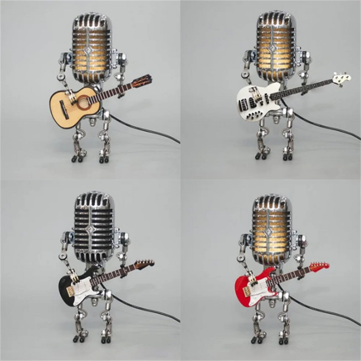 Roboter-Lampe mit Gitarre für einen modernen Touch